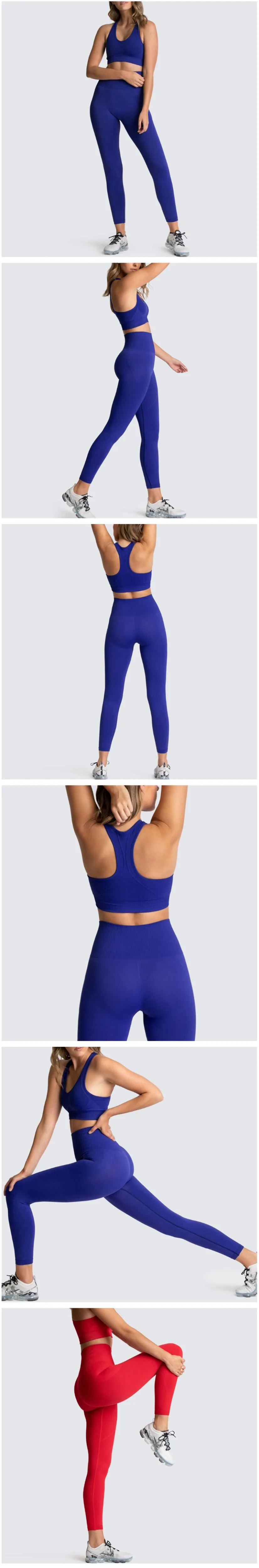 NEW Women's Yoga Set Seamless Sportswear 2-Piece Gym Yoga Clothes Sports Bra + Leggings Running Wear Skinny Sports Set Suits