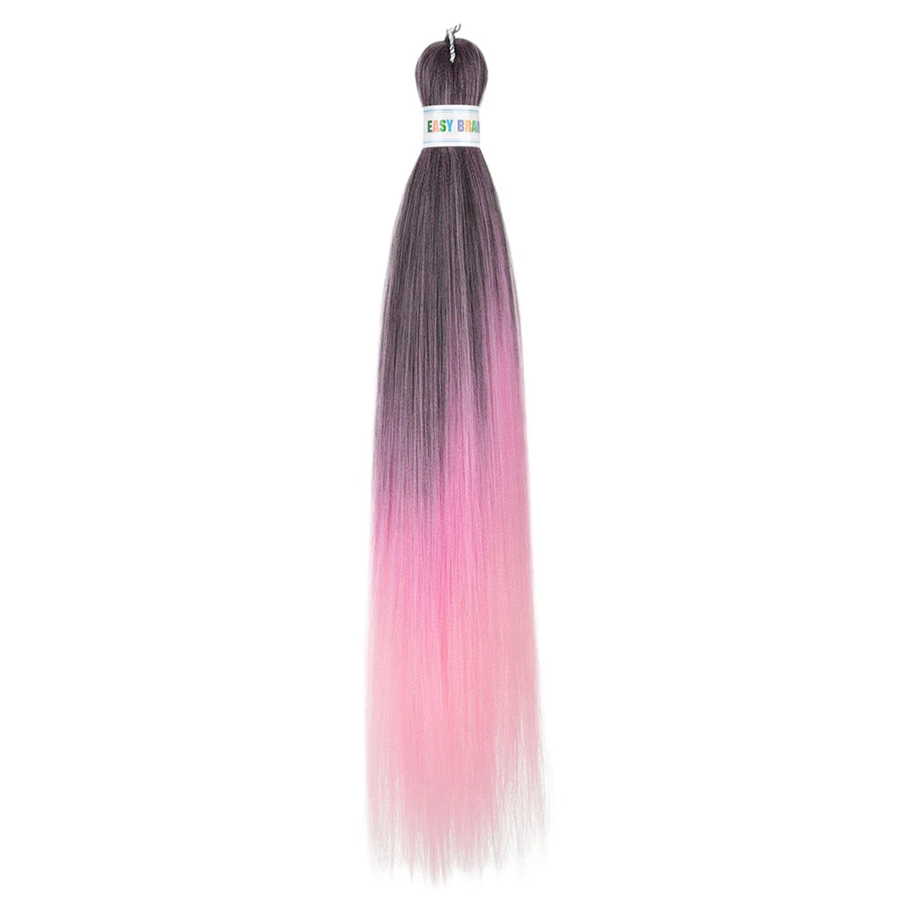 Ombre Kanekalon Braiding Hair Extensions Pre Stretched 26 Inch Synthetic Hair for Afro Jumbo Box Braids Natural Looking