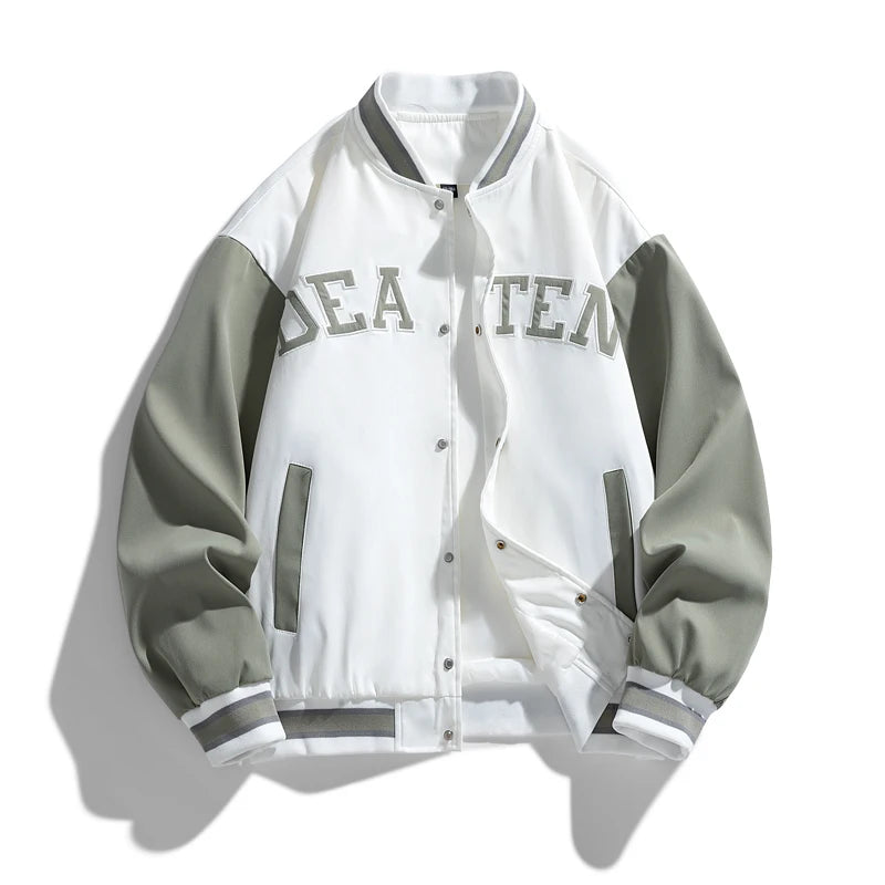 Plus Size 8XL 9XL 10XLMen Varsity Jackets Baseball Coat Stand Collar Long Sleeve Jackets Man Casual Outerwear Big Size Clothing
