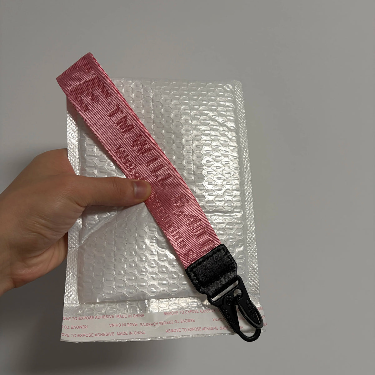 Thick Key Lanyard 2.5cm Wide Webbing Cloth Key Rope Black Pink Man Woman Anti-lost Key Chain for Car Key Can do DIY embroidery