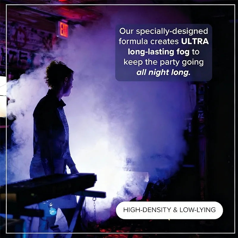 Smoke Fog Machine Liquid - High Density & Long-Lasting Fog Juice for Christmas, Performance Party, New Year's events and Concert
