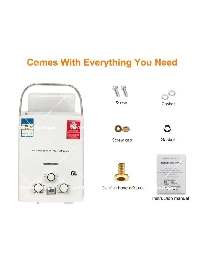 New Portable Gas Water Heater for RV Outdoor Camping Handheld Instant Hot Water Device