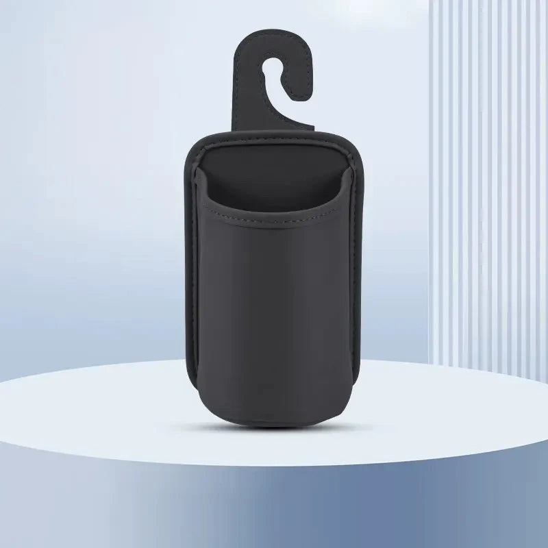 Car Door Cup Holder Self-Adhesived Drink Holder for Side Door Mini Waterproof Pu Leather Trash Bin Umbrella Holder Car Organizer