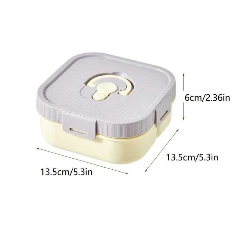 Portable Plastic Lunch Box With Compartment Microwave Safe Fruit Salad Lunch Container Kid Student Leak-proof Bento Box