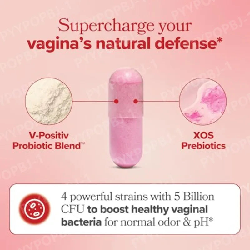 Women Probiotic Capsules Lactobacillus Prebiotic Formula Daily Gut Flora Balance Support Nutritional Supplement 60 Count