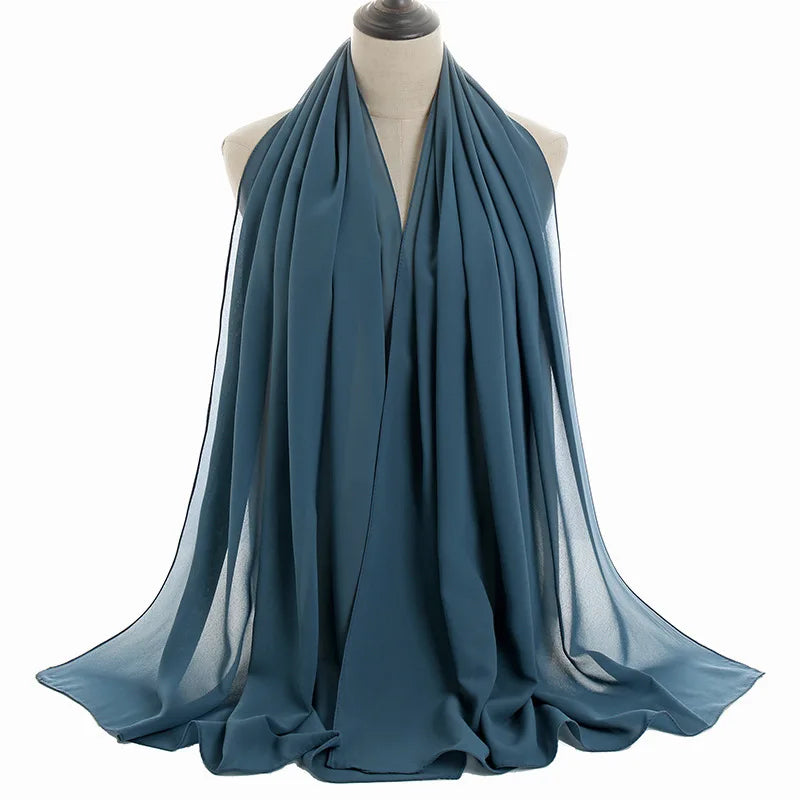 Ramadan Islamic Instant Bubble Chiffon Shawl Scarf Lady Head Wrap Women Hijabs Scarves Bufandas Muslim Veil Hijab Snood 180*70cm