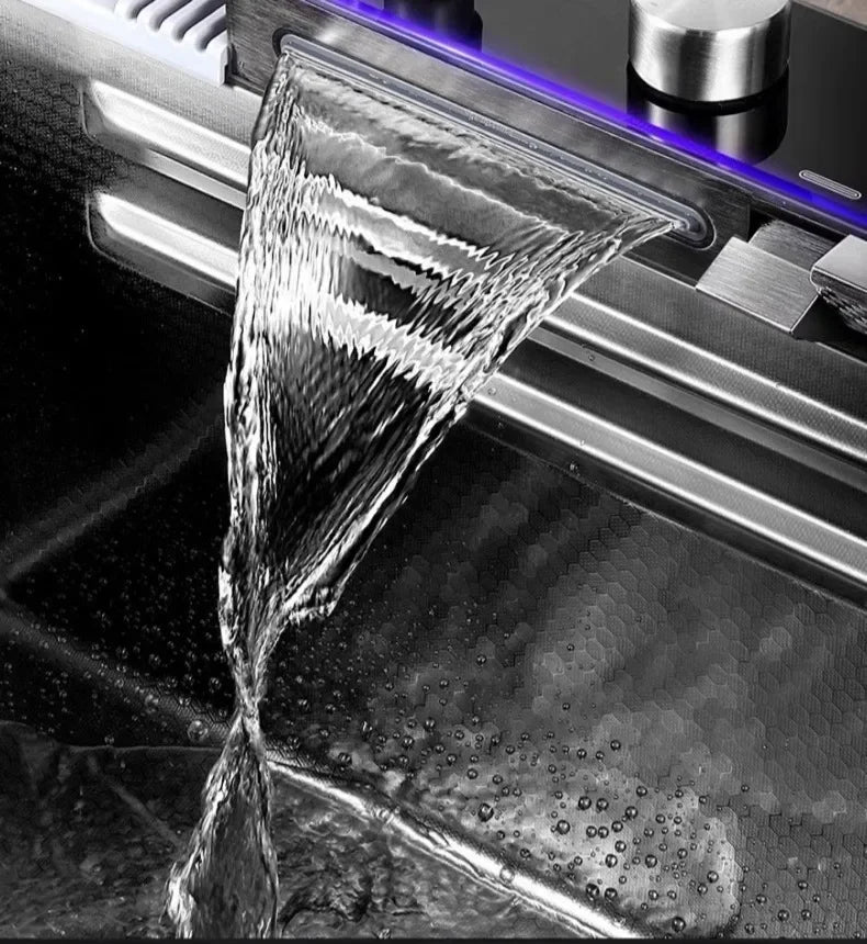 Modern Smart Kitchen Sinks Creative Metal Multi-functional Basin Luxury Household Sinks for Apartment Kitchen Rental House