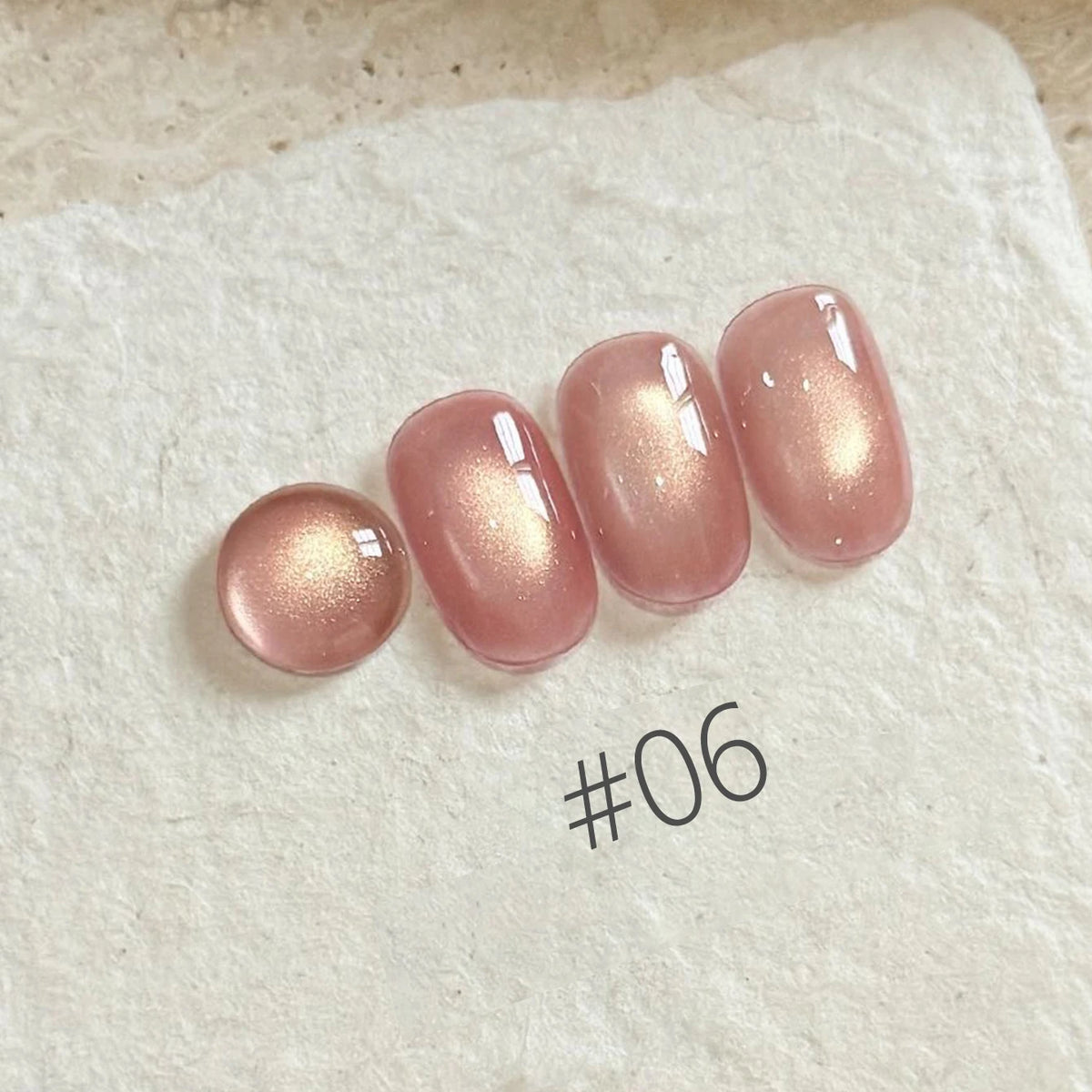 MIANEL 2026 10ML Lover Cat Eye Nail Gel Nude Pink with Sparkling Golden Light Glass Bead for Flattering Cat Eye Manicure