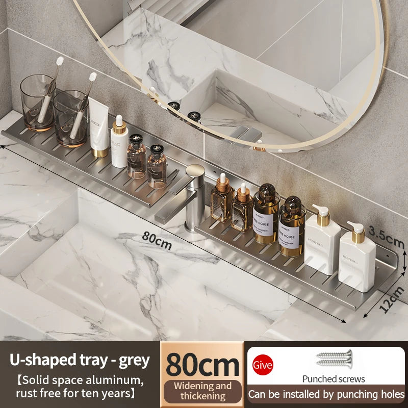 Faucet Storage Tray, Bathroom Storage Rack, Mirror Front Toilet, Washbasin, Washbasin, Bathroom Rack