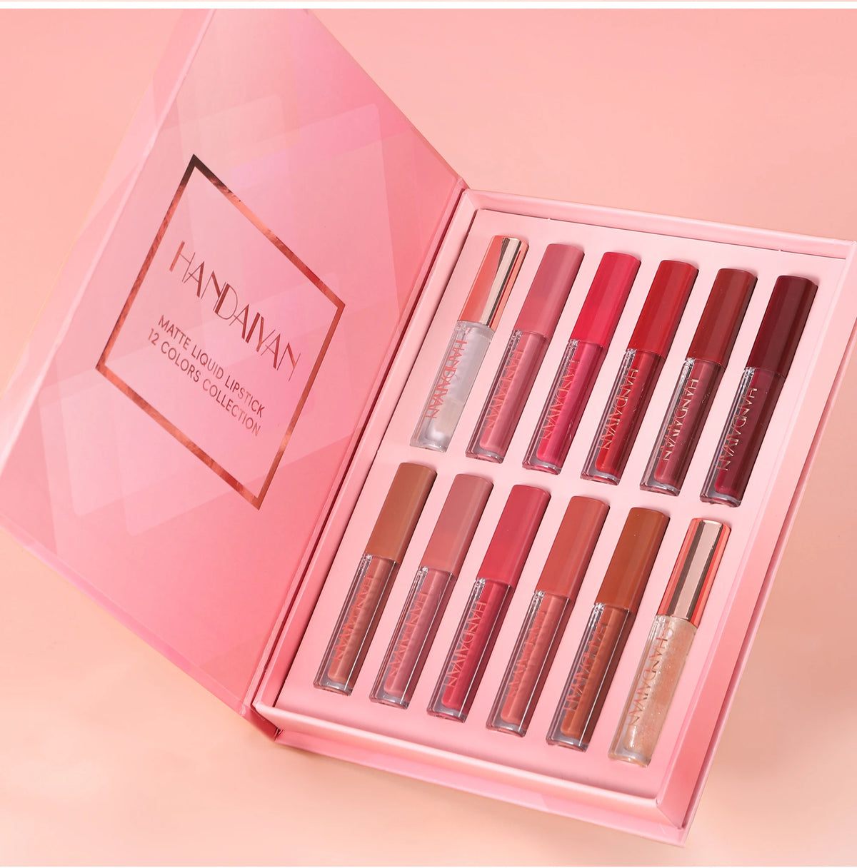 12 Shades Velvet Lipstick Set Nude Matte Lip Gloss Long Lasting Waterproof Smudge Proof Beauty Makeup Kit