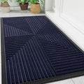Olanly Front Entry Door Mats Outside Natural Rubber Entrance Doormats Kitchen Non-slip Heavy Duty Rugs Low Profile Home Carpets