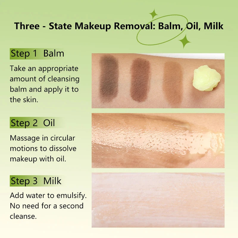 Makeup remover cream deeply cleanses the face, eyes, and lips with a gentle and non irritating makeup remover oil