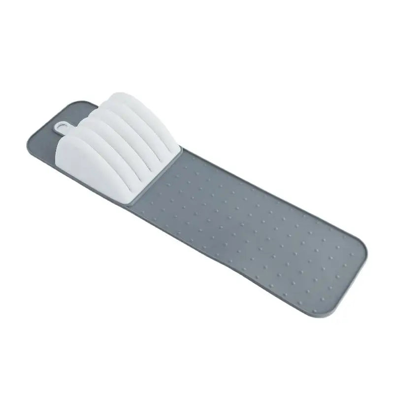 Premium Knife Holder Organizer – Soft-Grip, Non-Slip Knife Mat with 5 or 11 Slots for Kitchen Drawer Storage