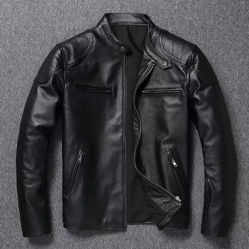Men's Cycling Jacket Retro Casual Loose  Outdoor Cycling Hiking Camping Travel Home Workwear Men's Motorcycle Leather Jacket