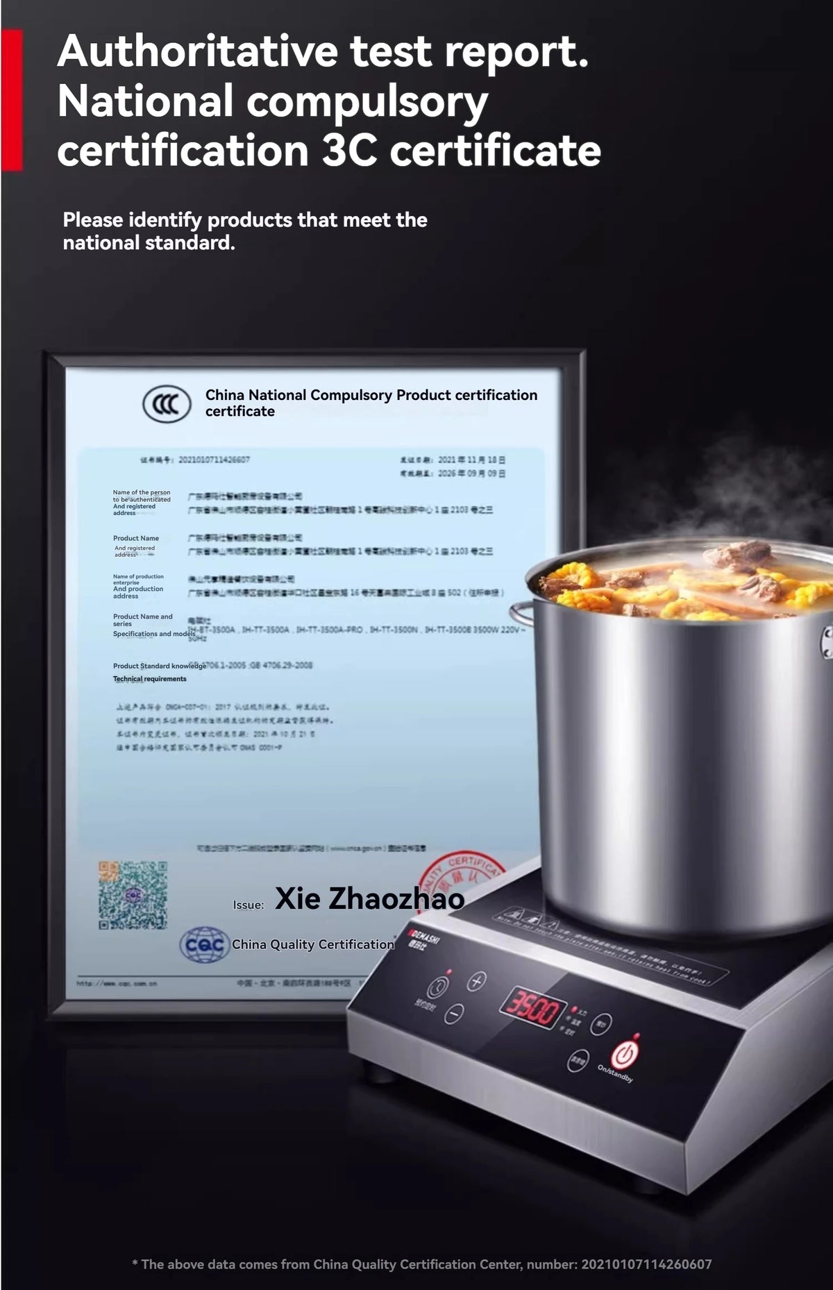 Commercial Induction Cooker 3500w High-power Hotel Flat Induction Cooker
