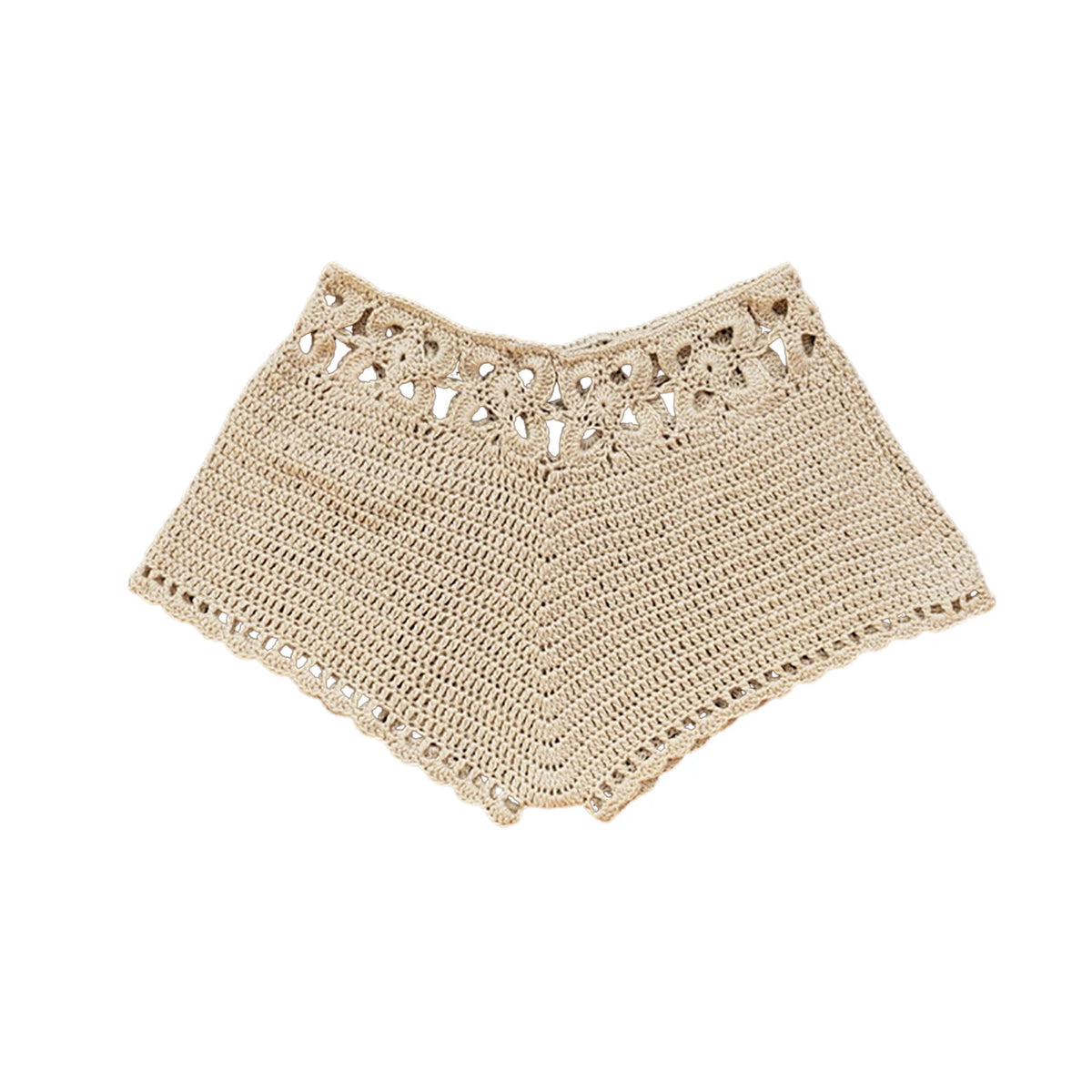 Meihuida Women´s Swim Shorts Hollow Crochet Cutout Bathing Suit Bottoms Drawstring Beach Board Shorts Summer Swim Trunks