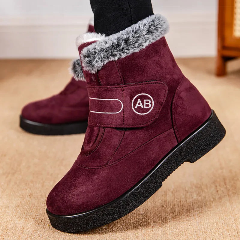 Women's Boots Super Warm Ankle Boots For Women Fur Shoes Winter Shoes Woman Snow Boots For Winter Low Heels Shoes Botas Mujer
