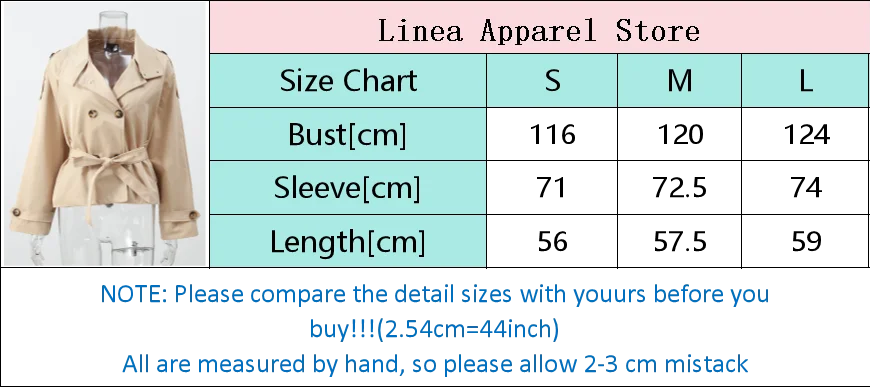 Khaki Lace Up Cape Trench Coat Loose Solid Full Sleeve Lapel Windbreaker 2026 Autumn New Fashion Commute Casual Daily Coats