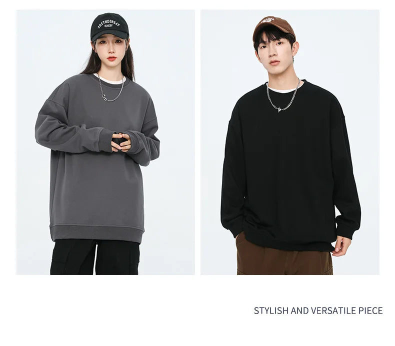 Autumn Oversized Purple Sweatshirts for Women Casual Streetwear Hoodies Women 2024 Female Long Sleeve Crewneck Pullovers Tops