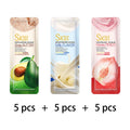 FENYI 15pcs Shea Butter Body Scrub Face Exfoliating Peach Extract Deep Cleansing Moisturizer Soft Whitening Skin Care Body Care