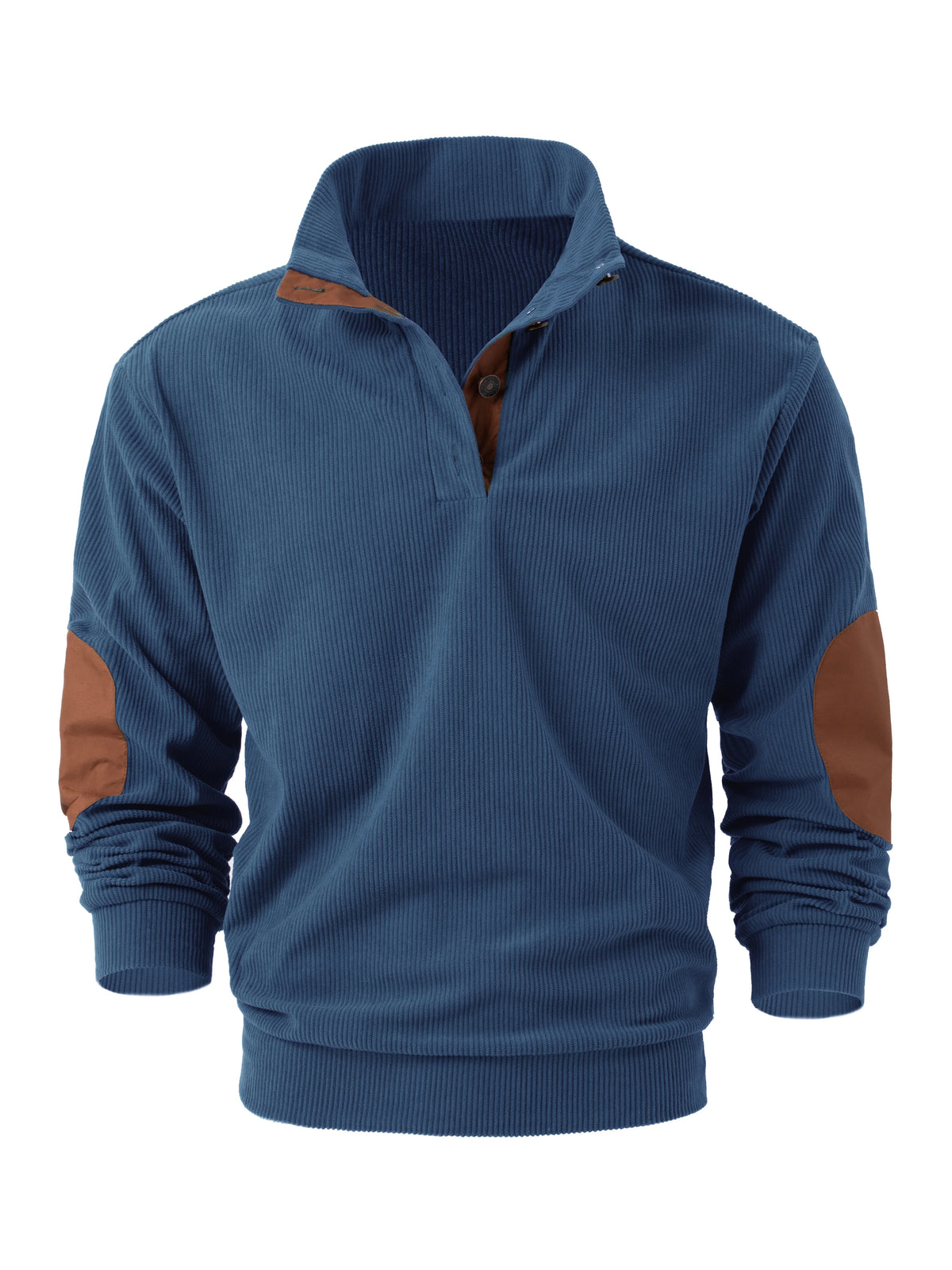 Spring and autumn solid color sports long-sleeved tops for men, fashionable and casual stand-up collar outdoor men's pullover