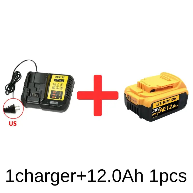 For DeWalt 20v 6000mAh 8000mAh 12000mAh Rechargeable Li-ion Battery Power Tools Replaceable Battery