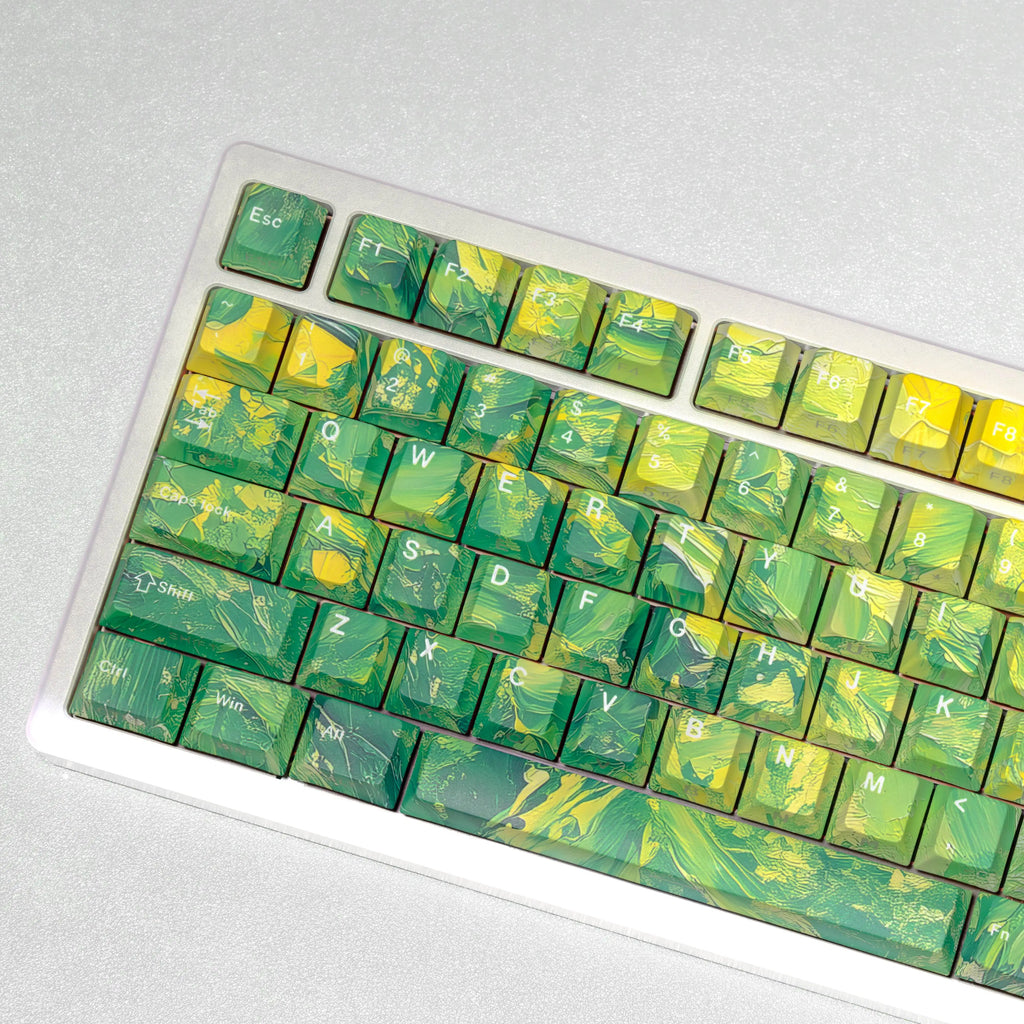 PBT Keycaps Dye Sub Double Shot  Cherry Keycap Custom Korean Spanish French German For Mechanical Keyboard Rainy75 Wooting Hi98