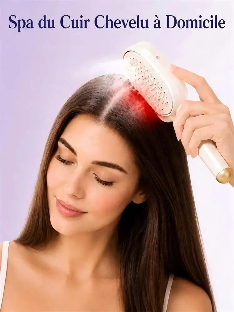 NEW IN2026 Professional Hair Straightener Brush – No Heat Spray, Red Light Therapy, Scalp Massage, CordlessPortable, Fast Charge