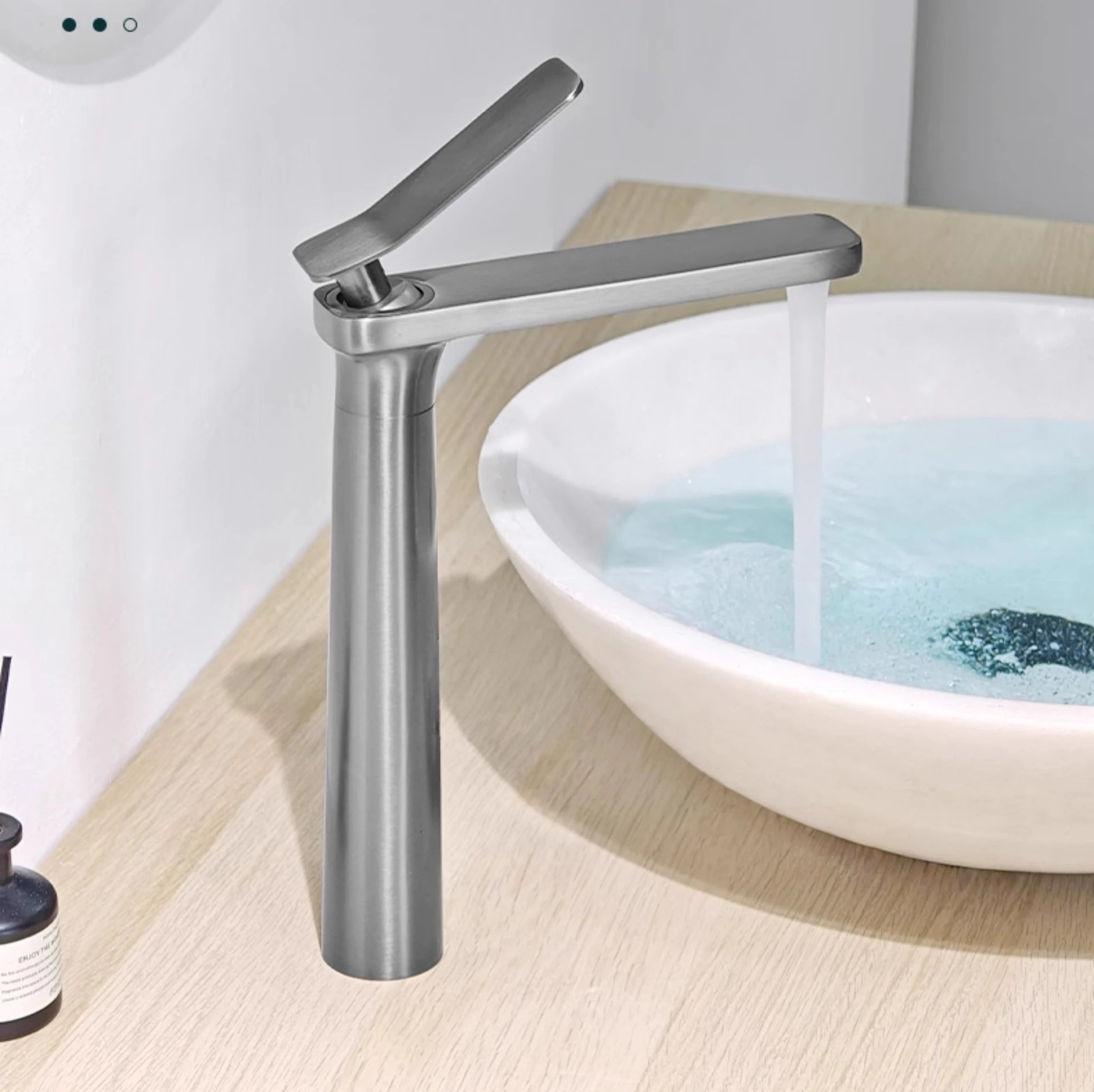 BAKALA Luxury Black Gray Wash Basin Taps Modern White Faucet Bathroom Luxury Basin Faucets Antique Hot Cold Water Sink Tap Mixer