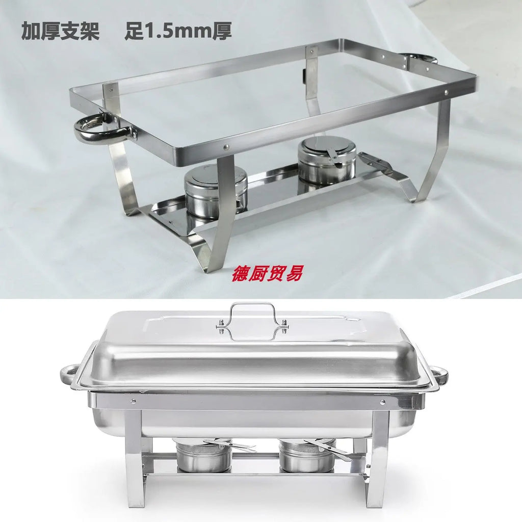 Stainless steel thickened dining stove folding square dining stove alcohol stove bracket multi-functional hotel restaurant self-