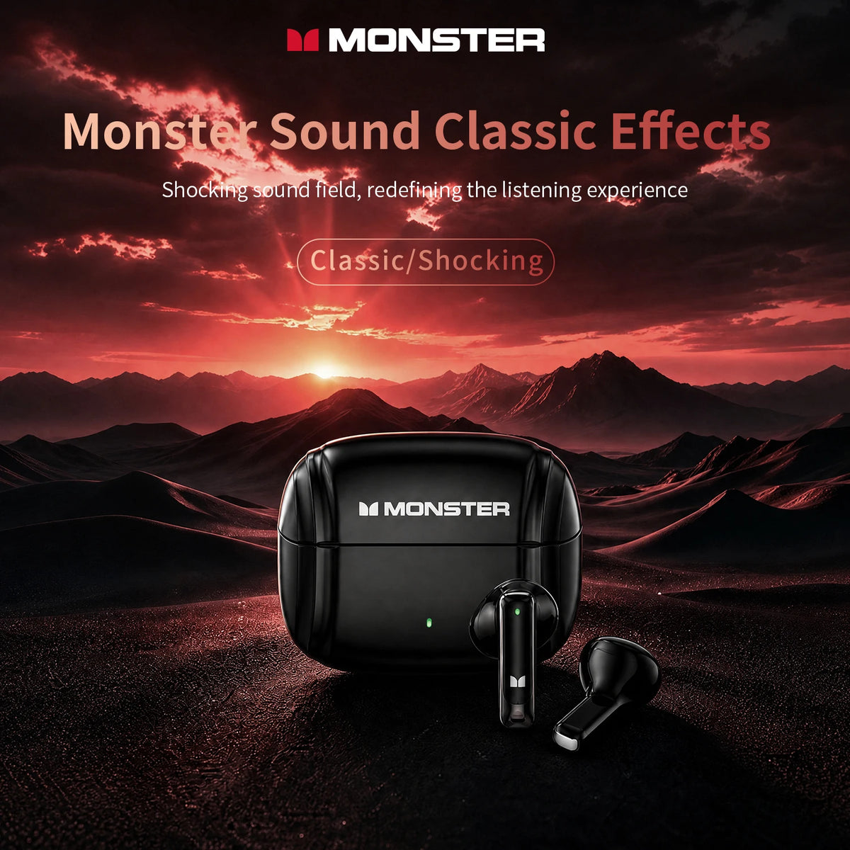 Monster Pure Aura HT10 TWS Wireless Bluetooth 6.0 Earphones Intelligent APP Custom EQ HD Noise Reduction Call Sports