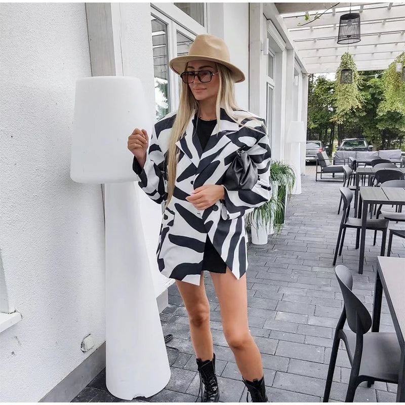 Women Red Fashion Blazer Jacket Lapel Collar Single Button Long Sleeve Loose Casual Coats Oversized Autumn Winter Street Outwear