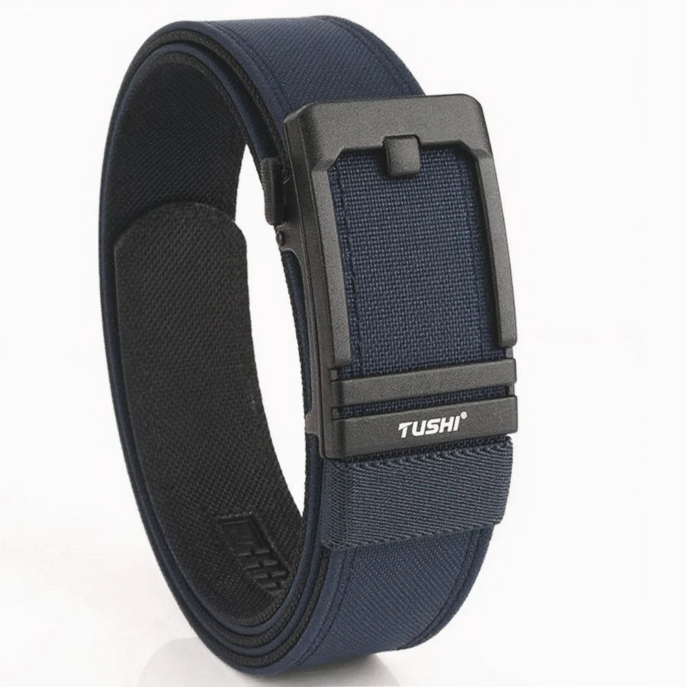 TUSHI New Double-layer Reinforced Automatic Buckle Training Quick Hanging Pistol Belt Men Nylon Outdoor Leisure IPSC Accessories