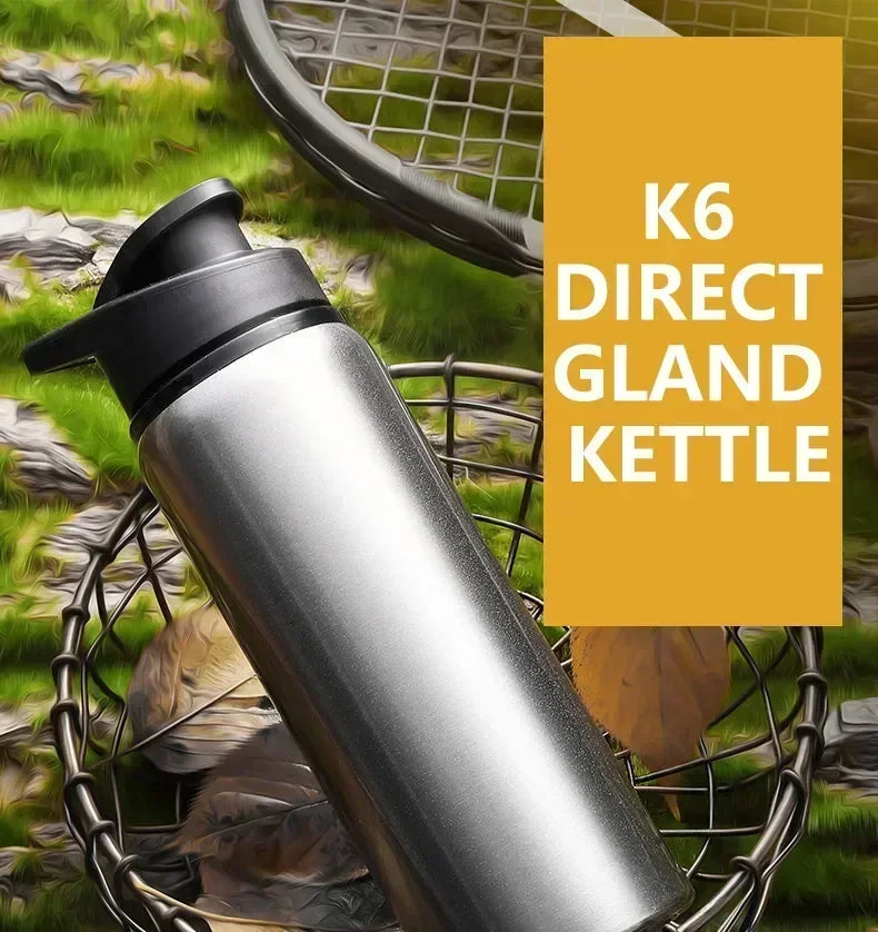 Large 600ml Stainless Steel Sports Bottle Leak Proof Design Bike Cycling Camping Outdoor Travel Water Flask Durable
