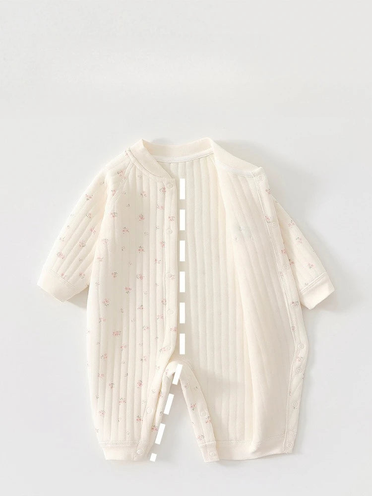 AYNIGIELL Autumn and Winter Newborn Jumpsuit, High-quality Pure Cotton Baby Girl Clothing 0-18 Month Baby Boy Outdoor Wear