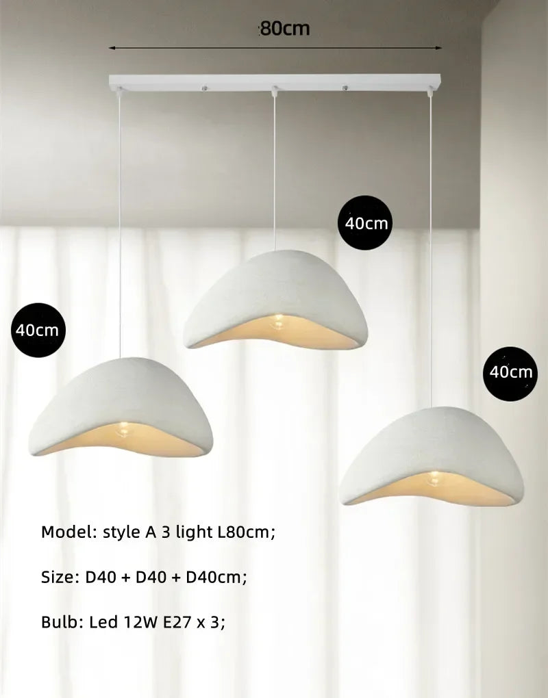 Minimalism Wabi Sabi LED Pendant Lamps For Living Dining Room Restaurant Loft Decor Hanging Chandelier Art Suspension Luminaire