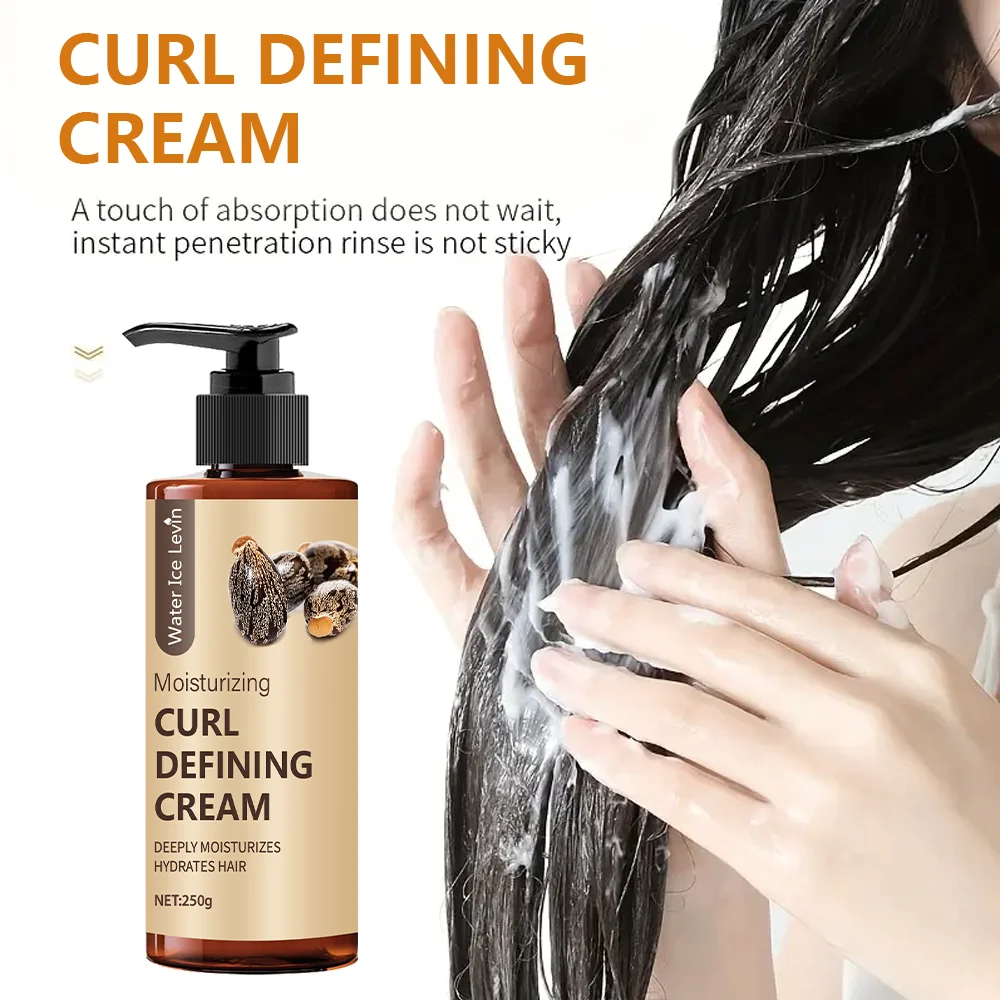 Perm, Latin curls, braids, curling styling cream, gives hair a natural, voluminous and long-lasting style, moisturizes and nourishes, suitable for wavy and curly hair, protects hair