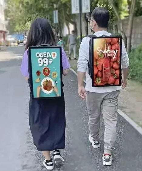 LCD LCD charging backpack outdoor promotion mobile display advertising machine