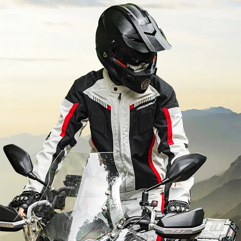 Motorcycle Jacket Moto Jackets Waterproof And Scratch Resistant Off-road Motorbike Jacket Moto Pants Outdoor Cycling Equipment