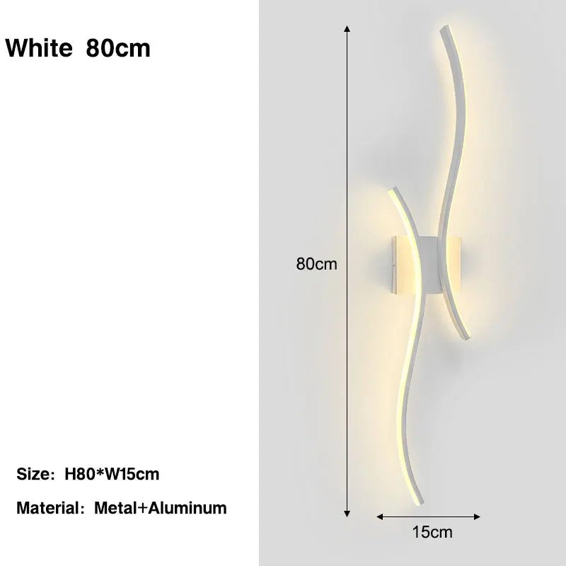 Indoor LED Wall Lamps for Bedside Bedroom Aluminum Nordic LED Wall Lights Wall Sconce Lighting Fixtures for Foyer Kitchen