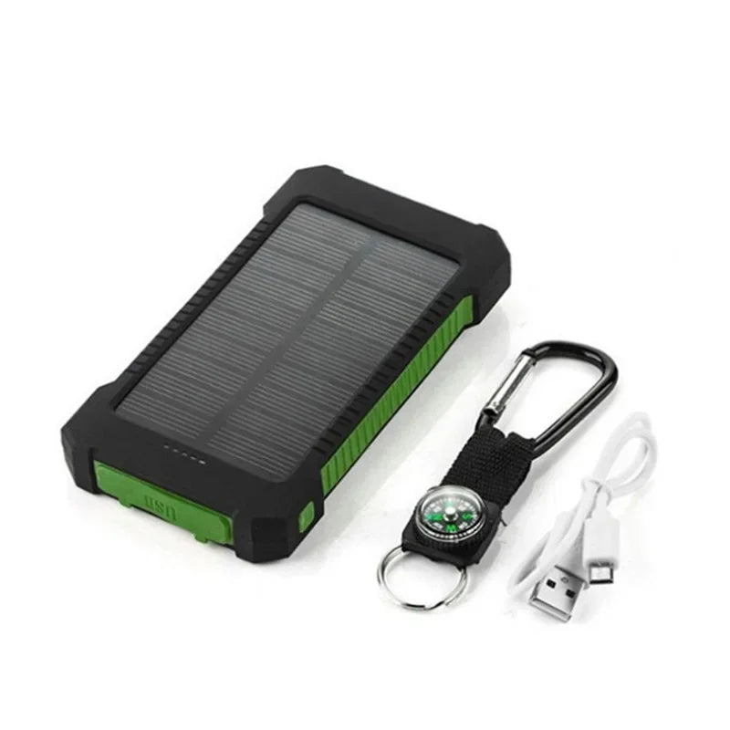 500000mAh Waterproof Outdoor Solar Power Bank Dual USB Travel Portable Solar Phone Charger Solar Powerbanks for Xiaomi Camping