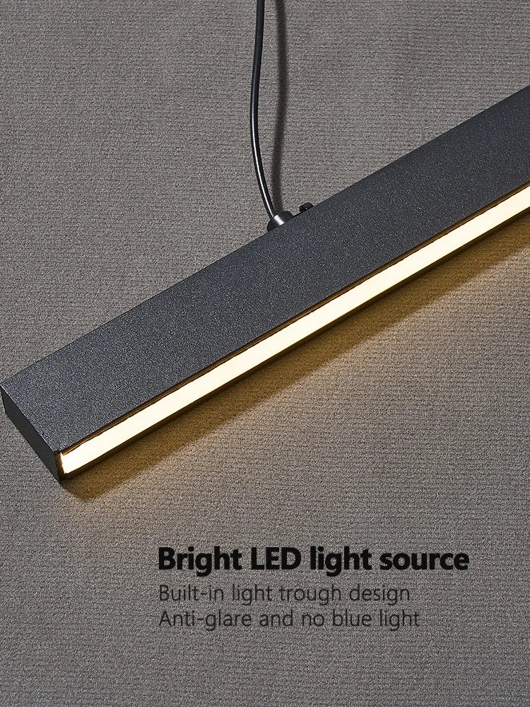 Modern light creative bar counter strip designer lamps LED Pendant Light  for Dining Table Kitchen Chandelier Memory Function