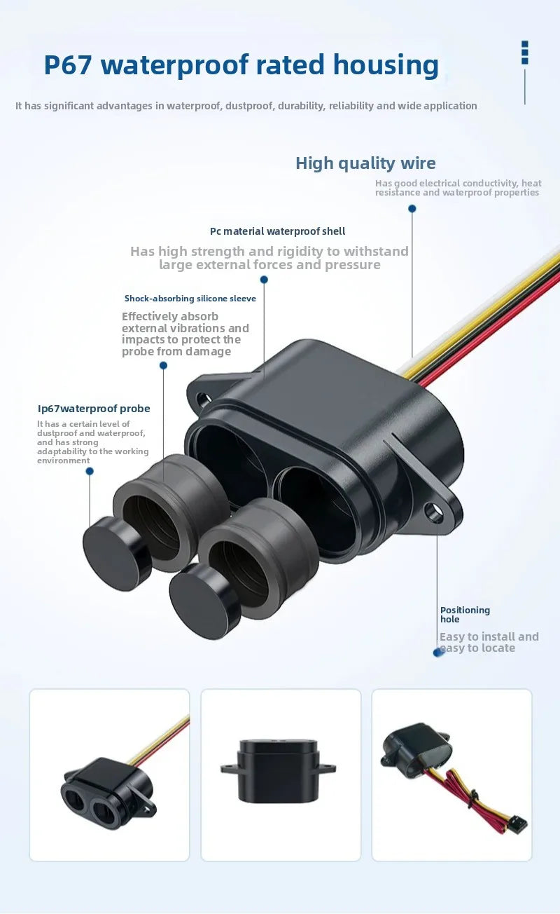 IP67 Waterproof Obstacle Avoid Module RS485 Ultrasonic Level Sensor Container Water Level Monitor