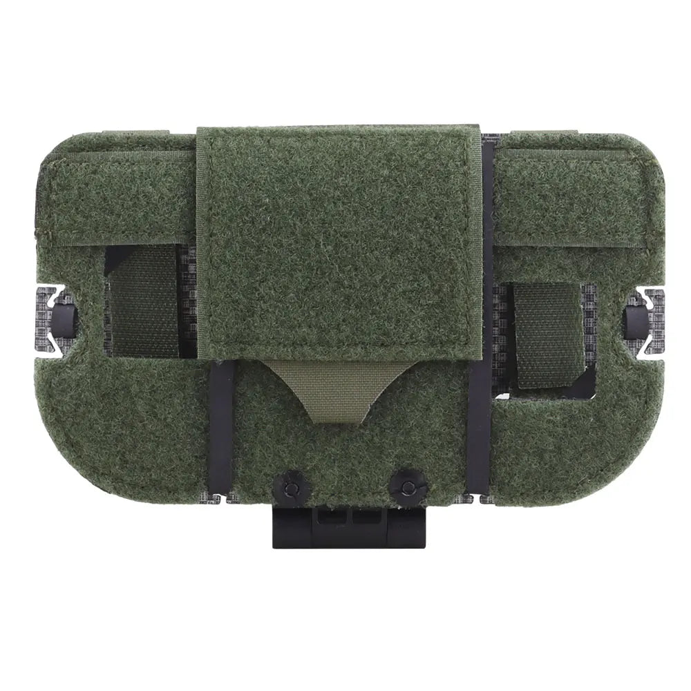 Tactical Phone Pouch with MOLLE/PALS Strap, Foldable Chest Phone Holder for Navigation & Tactical Vest Accessory