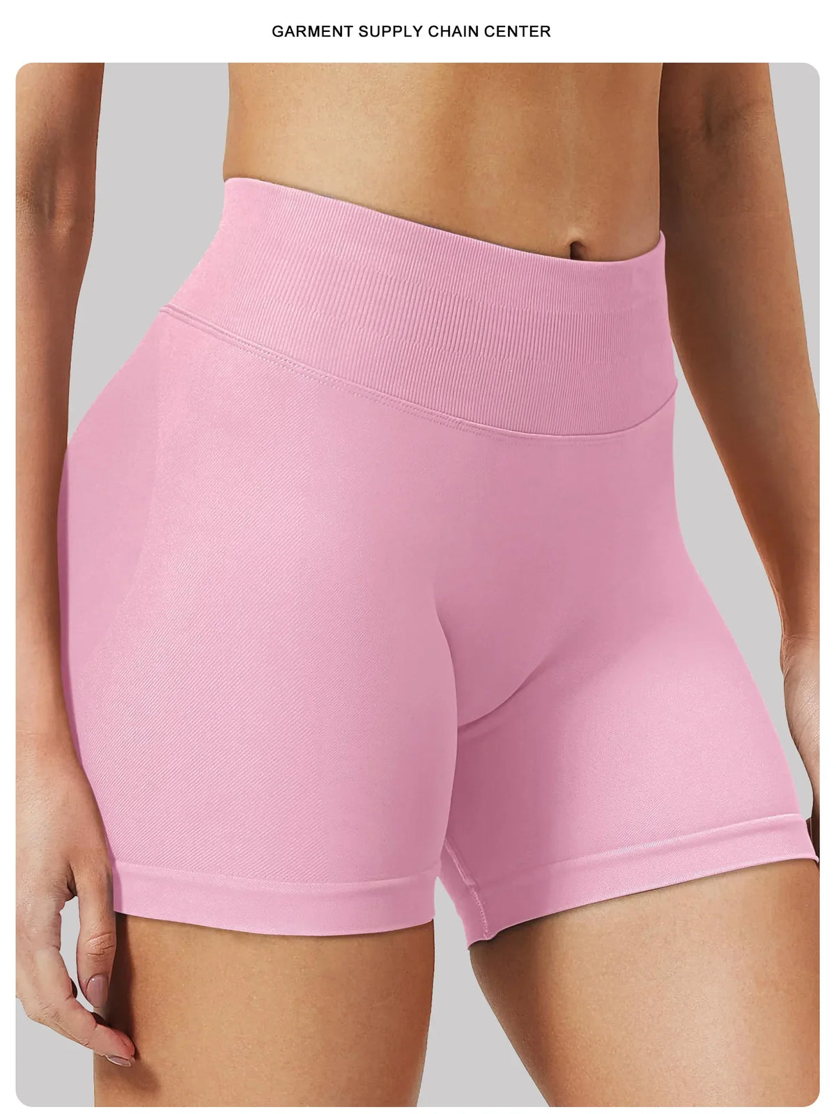 Women Seamless Yoga Leggings Summer Fitness High Waist Gym Shorts Scrunch Shorts Booty High Stretch Running Bike Pants