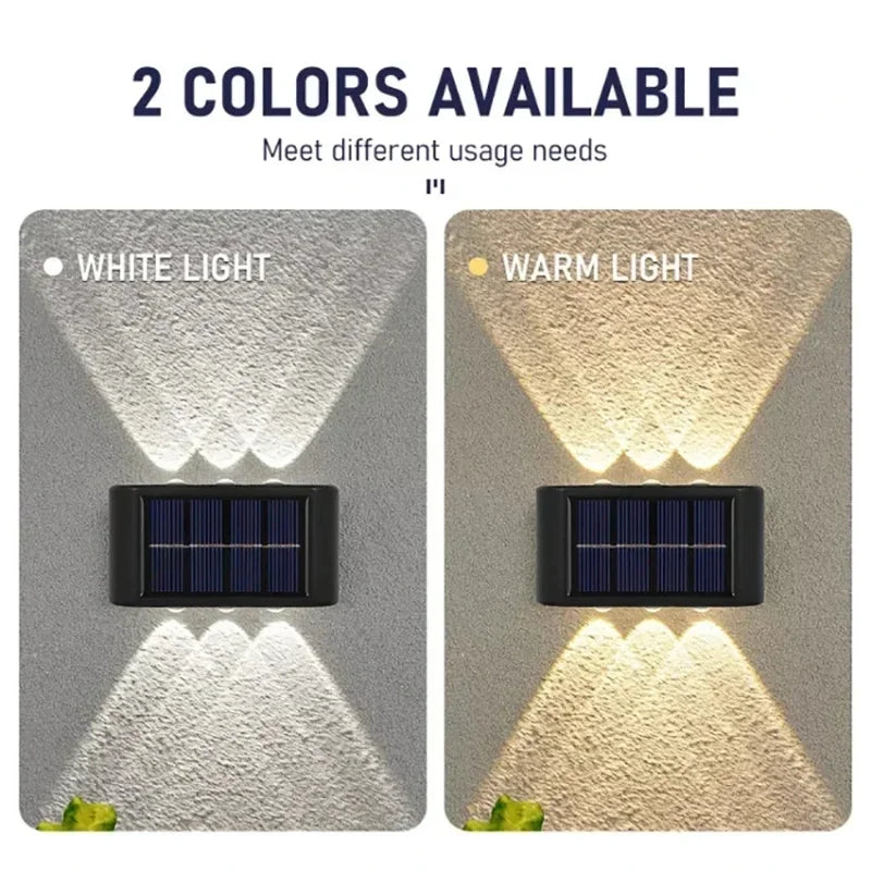Solar LED Light Outdoor Solar Lighting Lamp Streetlights Exterior Decoration Garland Waterproof Solar Garden Light  Wall Light