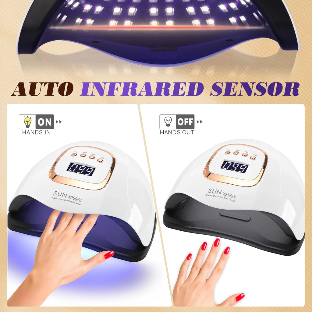 81LEDS UV LED Nail Lamp With Automatic Sensor 4 Timer Settings For Gel Polish Professional 380W Nail Dryer For Manicure Salon