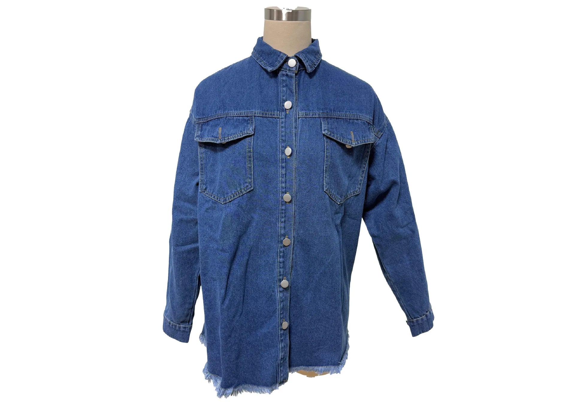 Women's Trendy Washed Denim Jacket New Spring Autumn Trimmed Edges Casual Classic Fit Jeans Jacket for Ladies