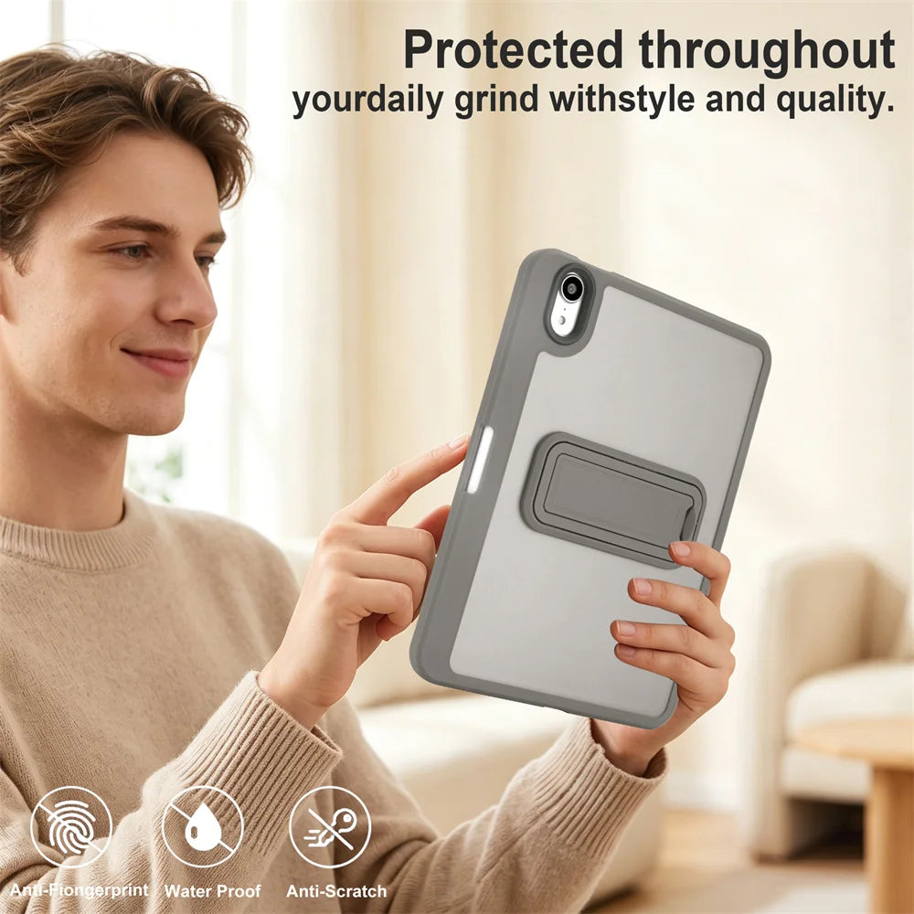For iPad 12th A16 11th 10th 7th 8th 9th 10.2" 6th 5th 9.7" Air 4 5 Air 11 Pro11 Stand Case iPad Mini 7 6 5 4 Pencil Slot Cover
