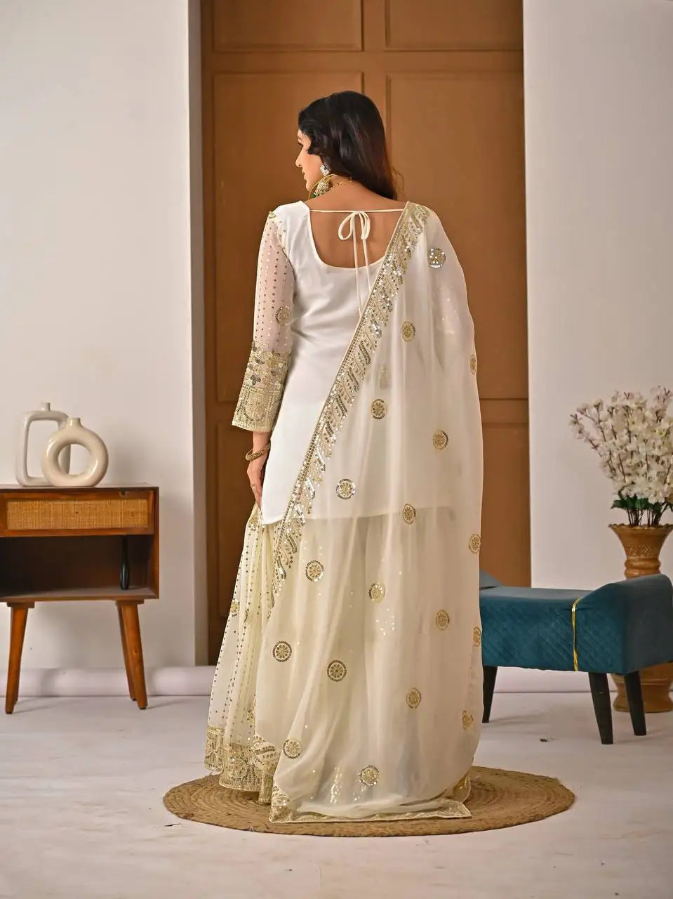 Designer Dress Georgette Material Sharara Beautiful Heavy Designer Boutique Dresses Collection Sharara Suit With Ready To Wear